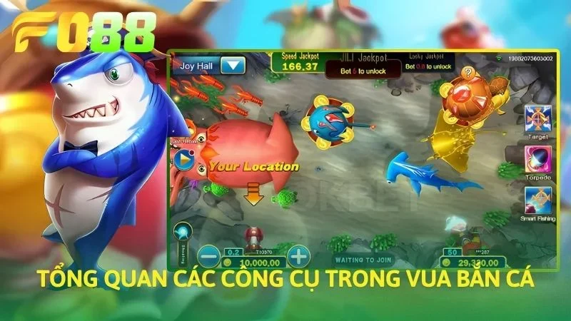 Tổng quan các công cụ trong vua bắn cá